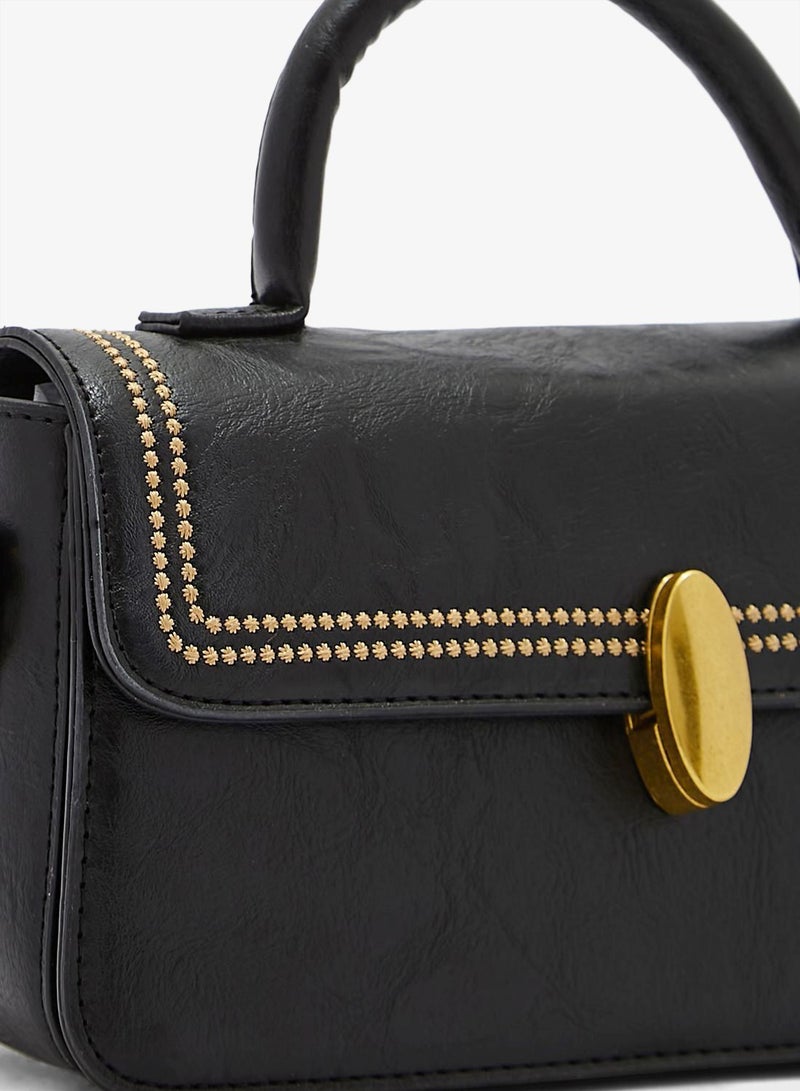 ELLA printed strap stud detail crossbody bag - Image 4