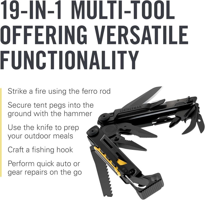 Leatherman Signal Multi-Tool - 19 Tools for Camping & Survival, Black - Image 3