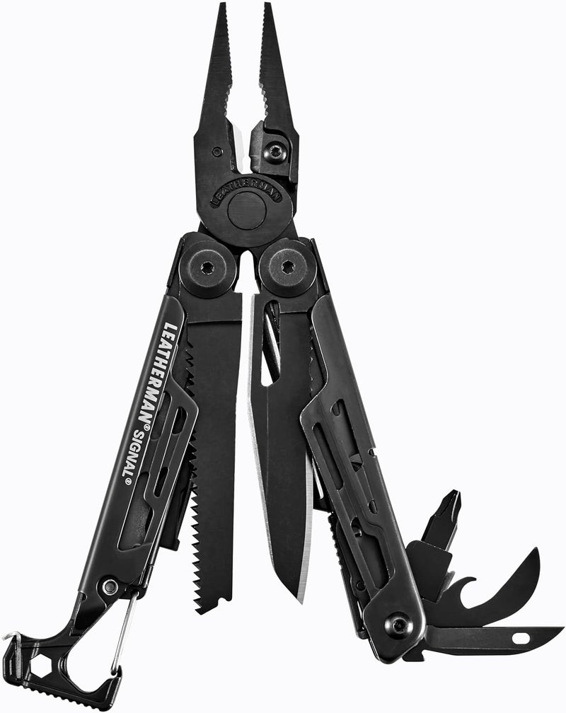 Leatherman Signal Multi-Tool - 19 Tools for Camping & Survival, Black - Image 1