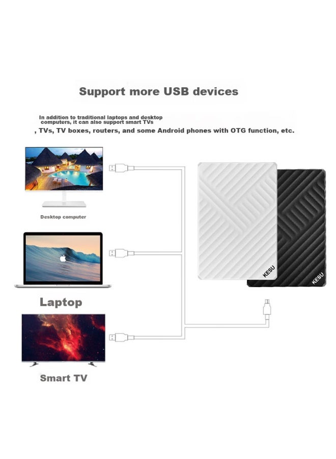 Kesu 500gb Portable Hard Drive, Large Capacity Mechanical Hard Drive, Usb3.0 K205, 2.5-inch, Charm Black, External Storage For Files And Photos Backup, Large Usb Flash Drive - Image 2