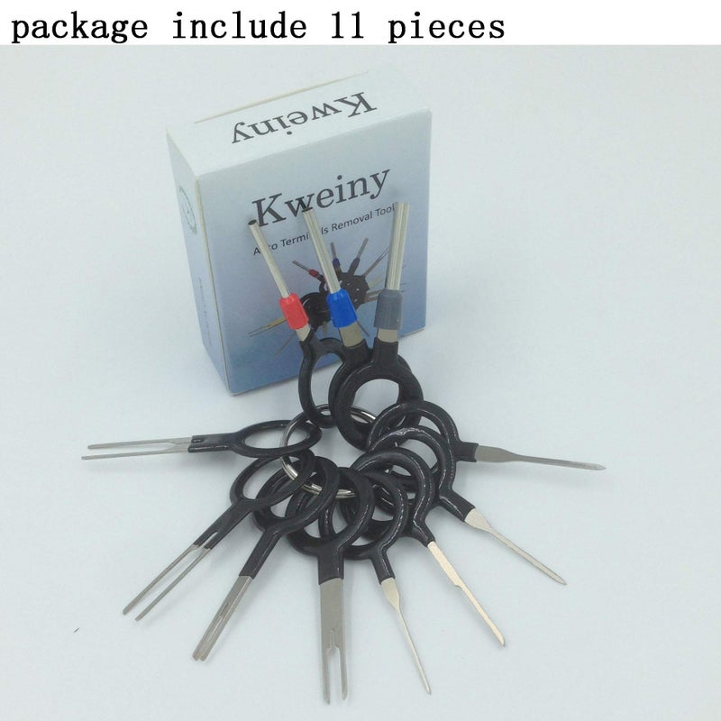 kweiny Auto Terminals Removal Key Tool Electrical Wiring Connector Release Pin(11 Pieces No Duplicate) - Image 2