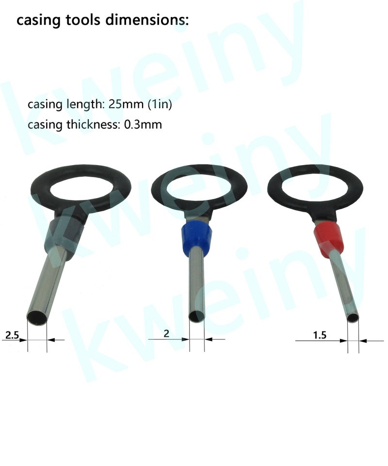 kweiny Auto Terminals Removal Key Tool Electrical Wiring Connector Release Pin(11 Pieces No Duplicate) - Image 4