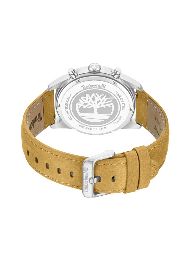 Timberland Men Northbridge Grey Dial Leather Strap Multifunction Watch for Men, 45mm - Image 3