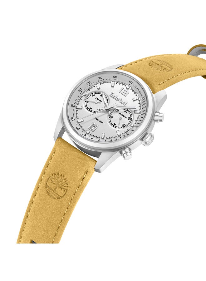Timberland Men Northbridge Grey Dial Leather Strap Multifunction Watch for Men, 45mm - Image 2