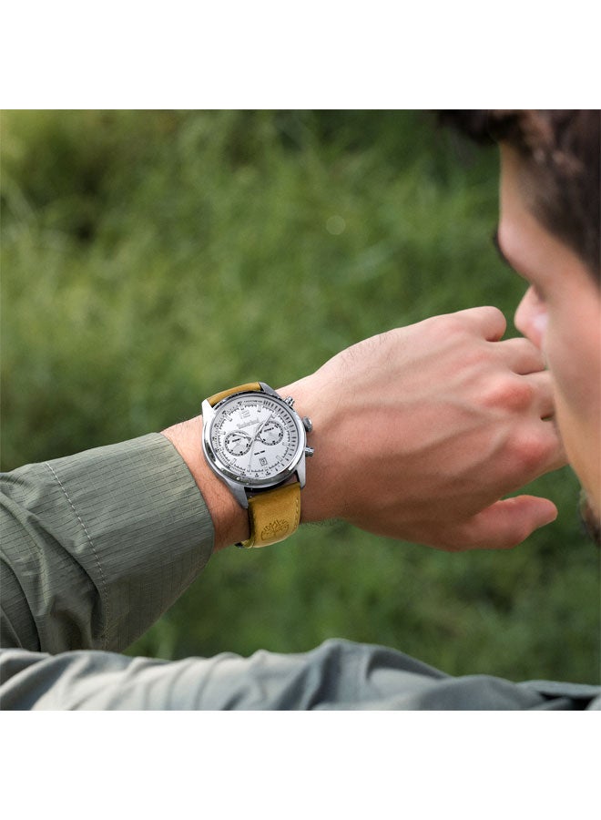 Timberland Men Northbridge Grey Dial Leather Strap Multifunction Watch for Men, 45mm - Image 4