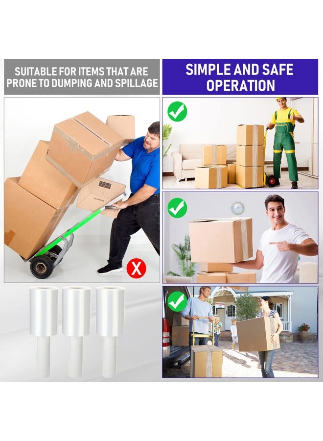 Sherr 20 Pack Shrink Wrap Roll Plastic Stretch Wrap Film with Handle 5 Inch 800 Feet 80 Guage Thick Industrial Mini Clear Pallet Wrap Self-Adhering for Moving Packaging Packing Pallet Furniture Supplies - Image 4