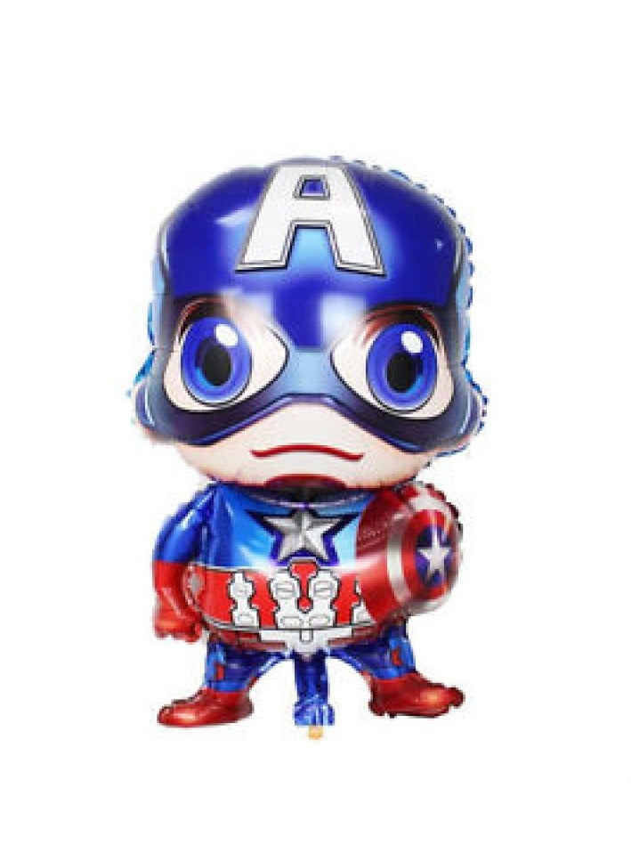 Super Hero Foil Balloons With Happy Birthday Banner For Kids Superhero Theme Party - Image 2