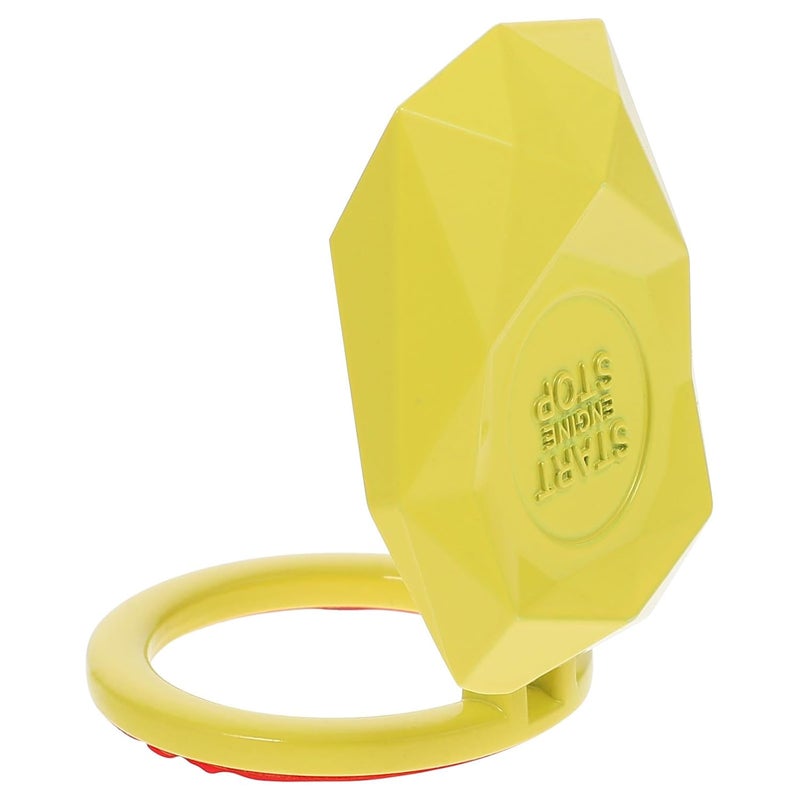Car Push Button Cover Auto Start Cover Vehicle Engine Ignition Protection Cap One-Touch Start Button Protector Yellow for Cars and Trucks - Image 1