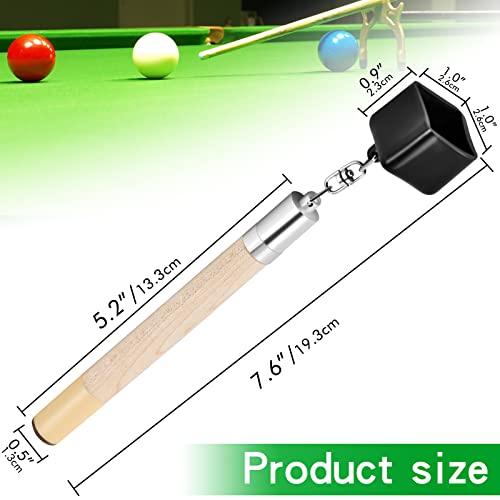Teekerwan 2 in 1 Portable Pick Pocket Chalk Cover Tip Pricker Prep Tool, Billiard Cue Snooker Accessory,Billiard Pool Stick Chalk Holder(3 Models availaba) (Maple) - Image 4