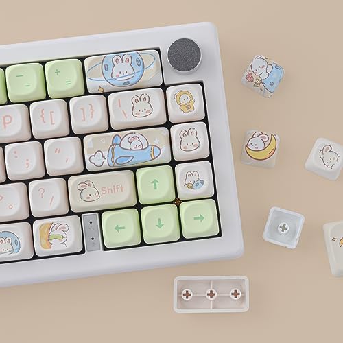 TYRIXKI Keycap 143 Keys PBT Custom Keycaps Rabbit Cute Keycaps Set MOA Profile Keycap for Cherry Gateron MX Swithes Mechanical Keyboards, for Mac Windows PC Keyboard - Image 4