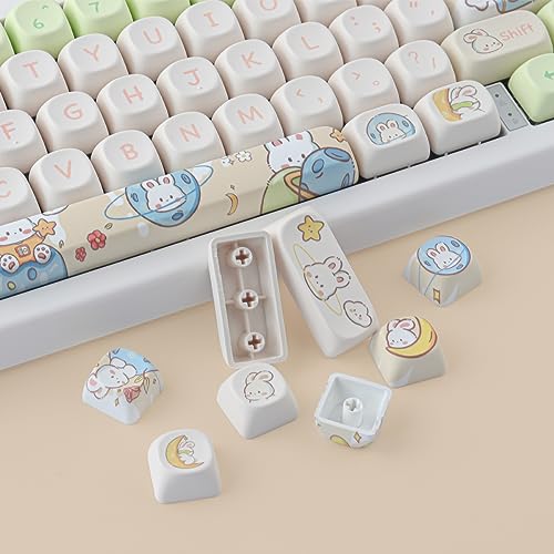 TYRIXKI Keycap 143 Keys PBT Custom Keycaps Rabbit Cute Keycaps Set MOA Profile Keycap for Cherry Gateron MX Swithes Mechanical Keyboards, for Mac Windows PC Keyboard - Image 5