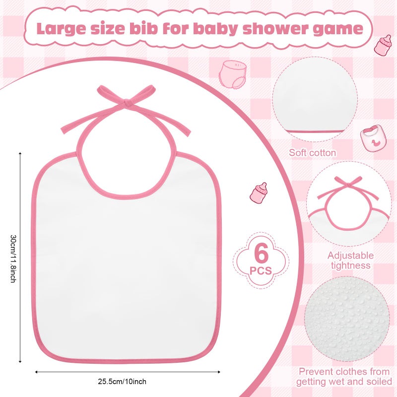 giftlyze 6 Sets Bottle Chug Baby Shower Games Juegos Para Plastic Baby Bottles Bibs Disposable Diapers Gender Reveal Games Baby Changing Diaper Race Game Decoration (Pink) - Image 3