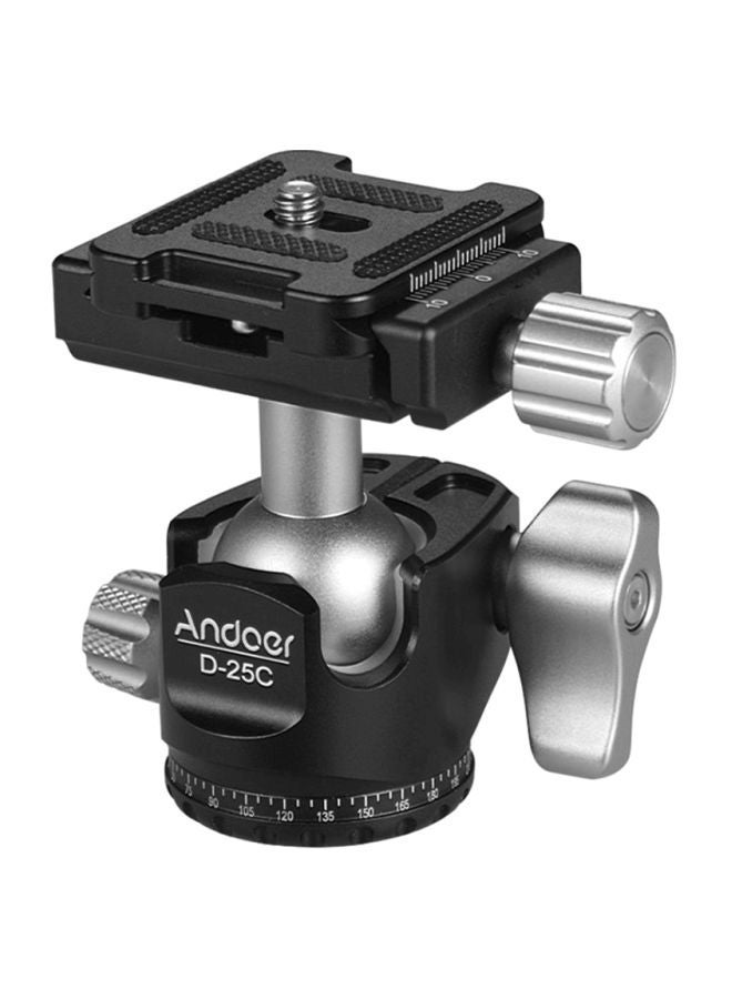 NIBEMINENT Double Notch Ball Head Manfrotto Tripod Monopod Black/Silver  - Image 2