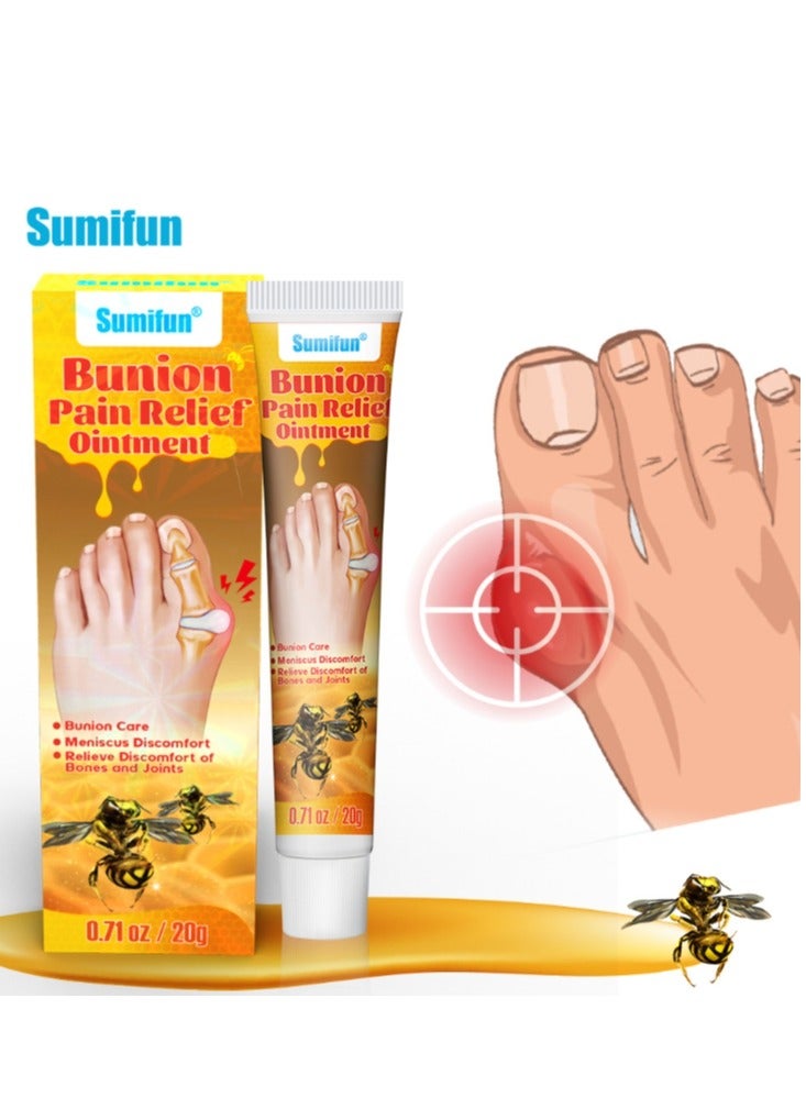 سوميفون كريم تخفيف آلام الورم، كريم مصحح لمفاصل أصابع القدم، مرهم علاجي لالتهاب المفاصل الموضعي النقرس لتخفيف آلام المفاصل وتصلب أصابع القدم، كريم النقرس 20 جم - Image 1