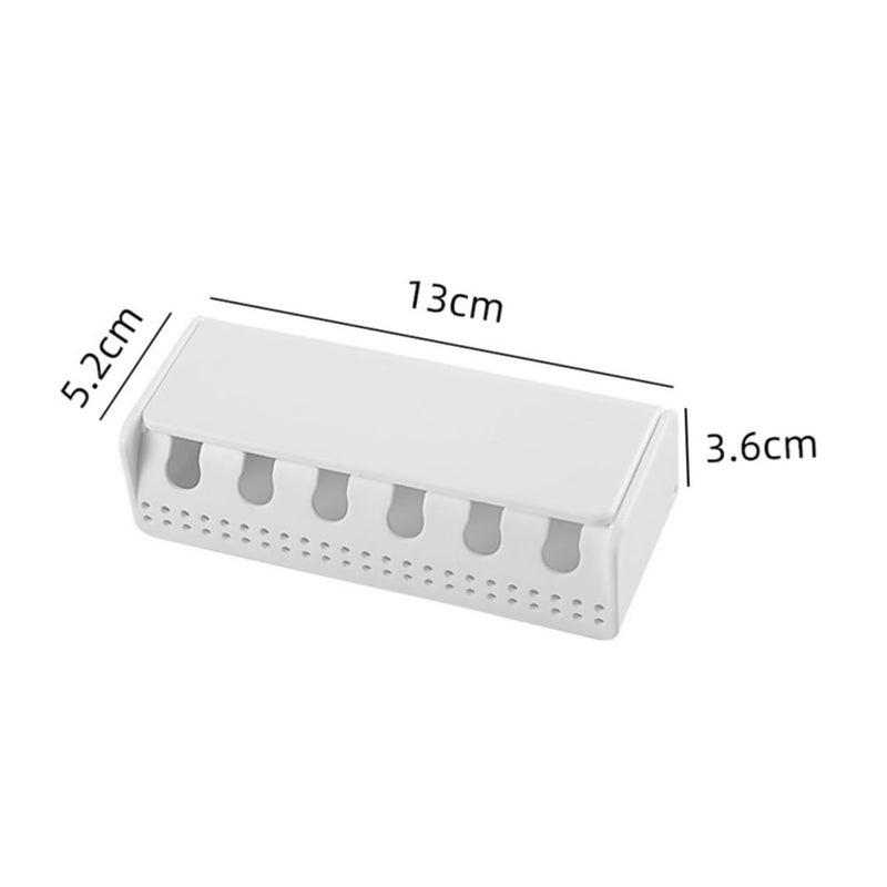2 Pack White Wall Mount Toothbrush Holder No Drill Required Easy Installation Bathroom Organizer Space Saving - Image 3
