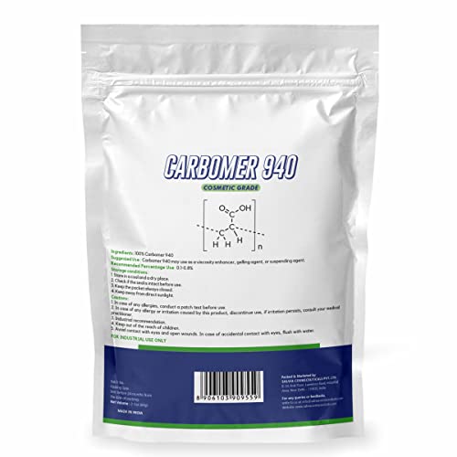 MYOC Carbomer 940 Powder Cosmetic Grade Raw Material Gel Thickener, Viscosity Enhancer, Stabiliser | Hand Sanitiser, Gels, Cream, Lotions, Hydrogel Mask, Cosmetics - 60gm - Image 2