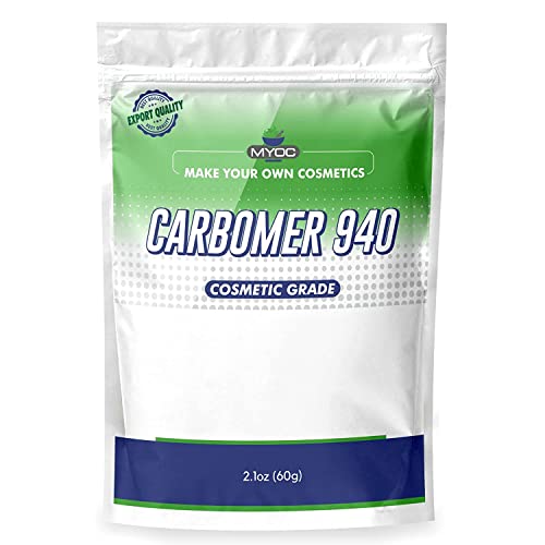 MYOC Carbomer 940 Powder Cosmetic Grade Raw Material Gel Thickener, Viscosity Enhancer, Stabiliser | Hand Sanitiser, Gels, Cream, Lotions, Hydrogel Mask, Cosmetics - 60gm - Image 1