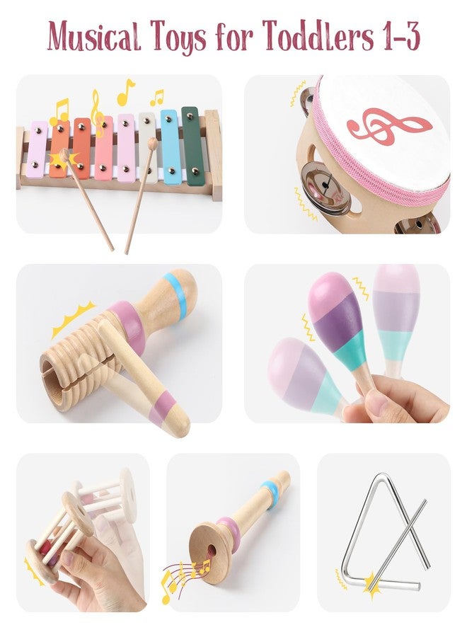 Toyssa Baby Musical Instruments, Montessori Wooden Musical Toys for Toddlers 2-3 with Xylophone Maracas Tambourine and Gift Box Kids Preschool Educational Birthday Gifts for 2 3 4 5 Year Old - Image 3