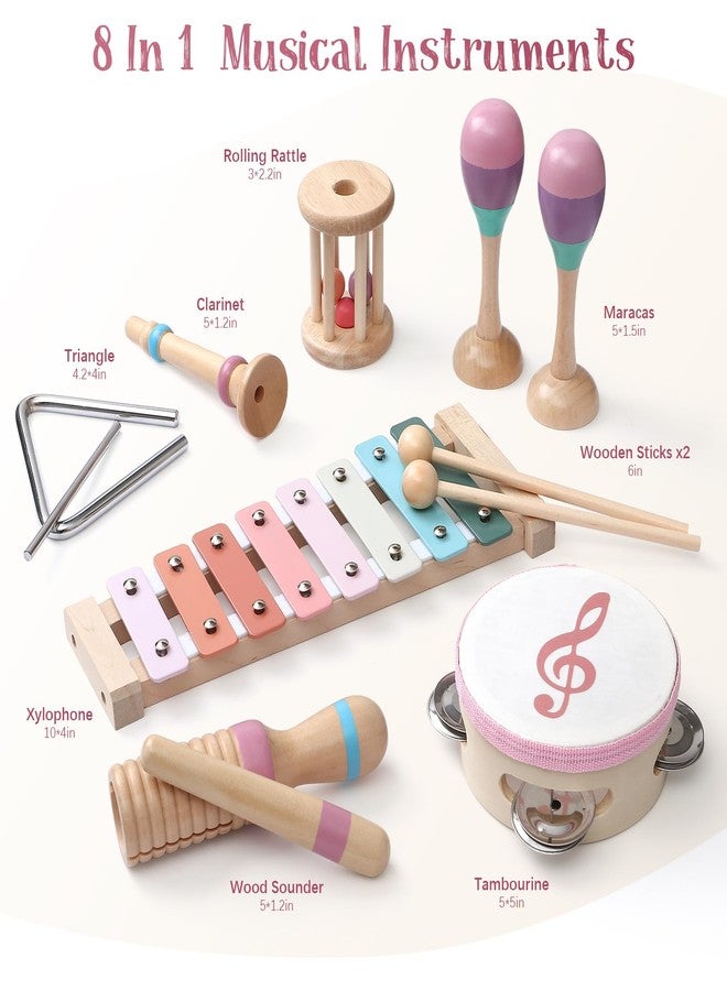 Toyssa Baby Musical Instruments, Montessori Wooden Musical Toys for Toddlers 2-3 with Xylophone Maracas Tambourine and Gift Box Kids Preschool Educational Birthday Gifts for 2 3 4 5 Year Old - Image 2