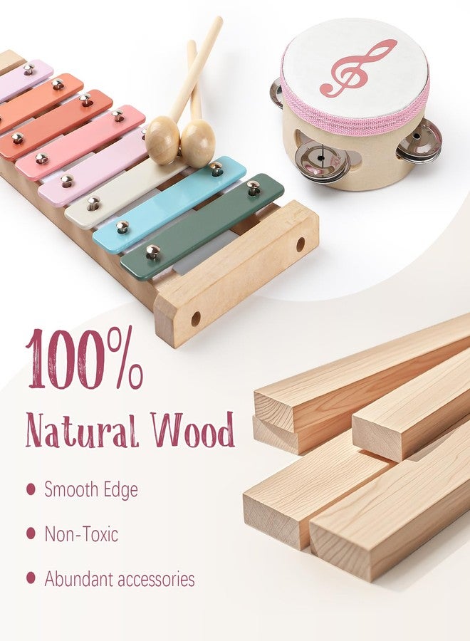 Toyssa Baby Musical Instruments, Montessori Wooden Musical Toys for Toddlers 2-3 with Xylophone Maracas Tambourine and Gift Box Kids Preschool Educational Birthday Gifts for 2 3 4 5 Year Old - Image 4