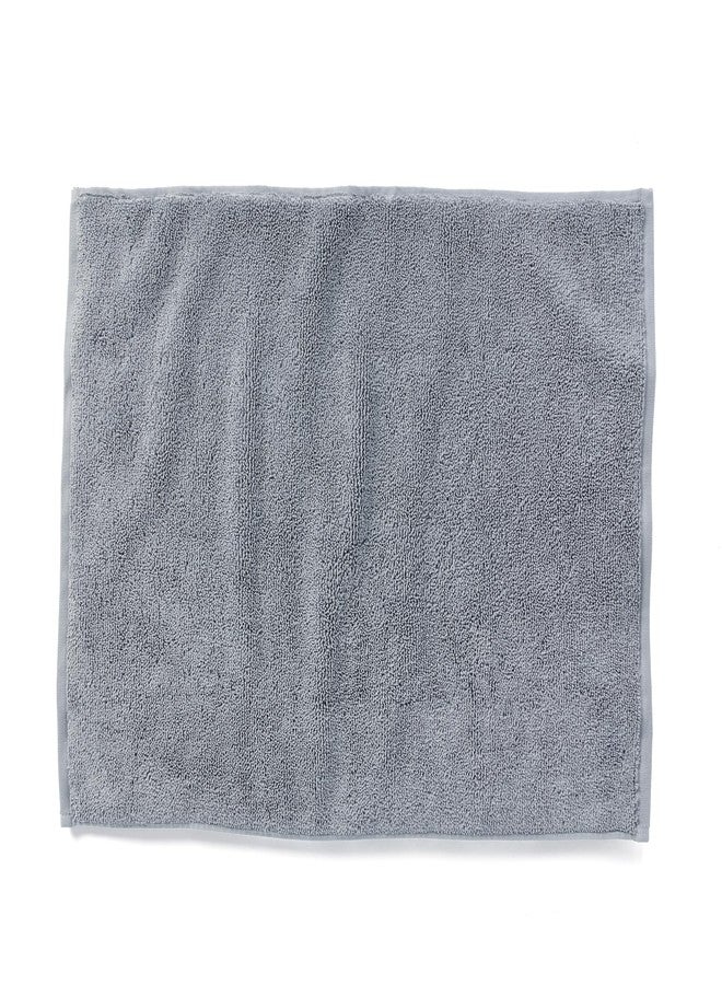 Coyuchi Cloud Loom Organic Towels, Bath Mat - Steel Blue (32" x 19") - Image 1