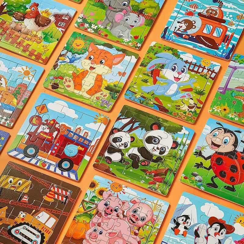 Children'S 12-Piece Jigsaw Puzzle Cartoon Plane Jigsaw Puzzle Baby'S Early Education Puzzle Cognition Building Blocks Toy For Hair - Image 3