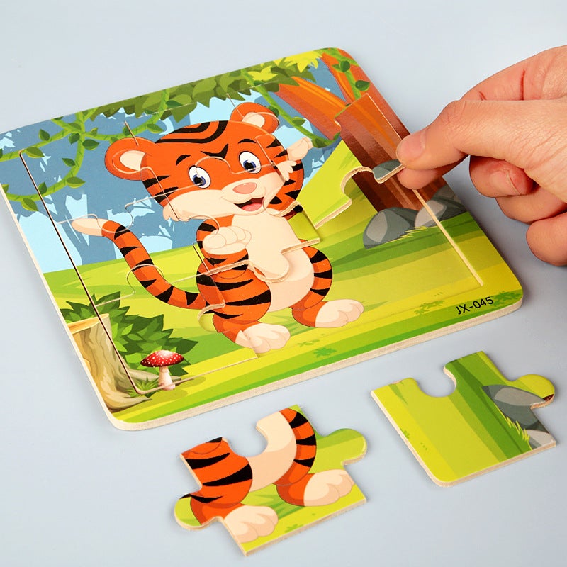 Children'S 12-Piece Jigsaw Puzzle Cartoon Plane Jigsaw Puzzle Baby'S Early Education Puzzle Cognition Building Blocks Toy For Hair - Image 5