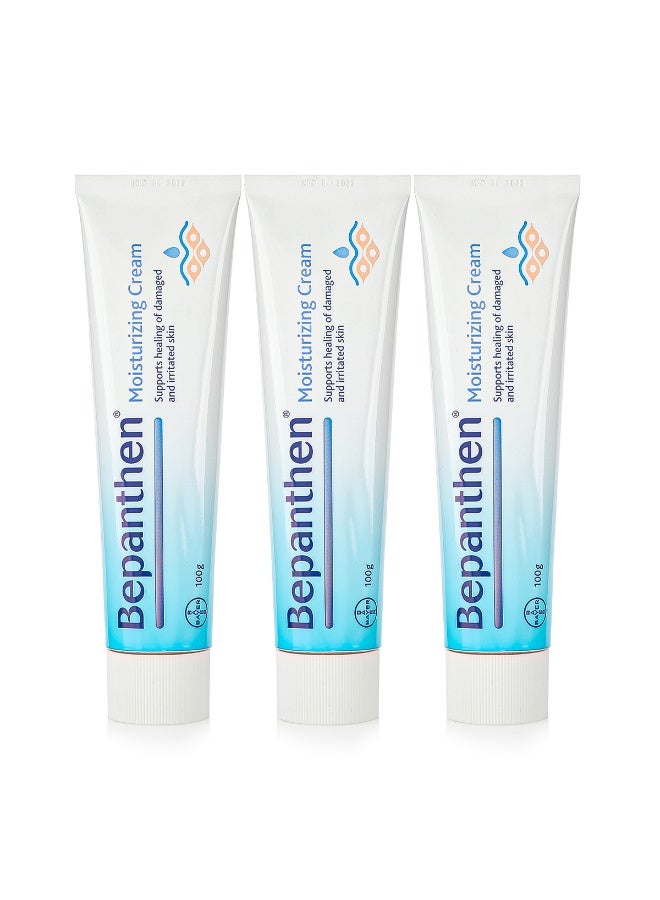 Bepanthen Skin Moisturizer Cream, Hydrating for Dry and Damaged Skin with Niacinamide and Provitamin B5,Pack of 3PCS. - Image 3