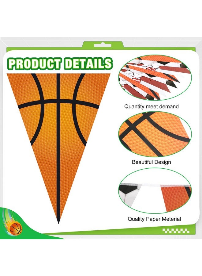 HESTYA 5 Pcs 49 Ft Sport Party Decorations Football Pennant Banner Pre-assembled Basketball Triangle Flag Bunting Garland for Baseball Soccer Birthday Party Supplies Sport Theme Decorations - Image 3