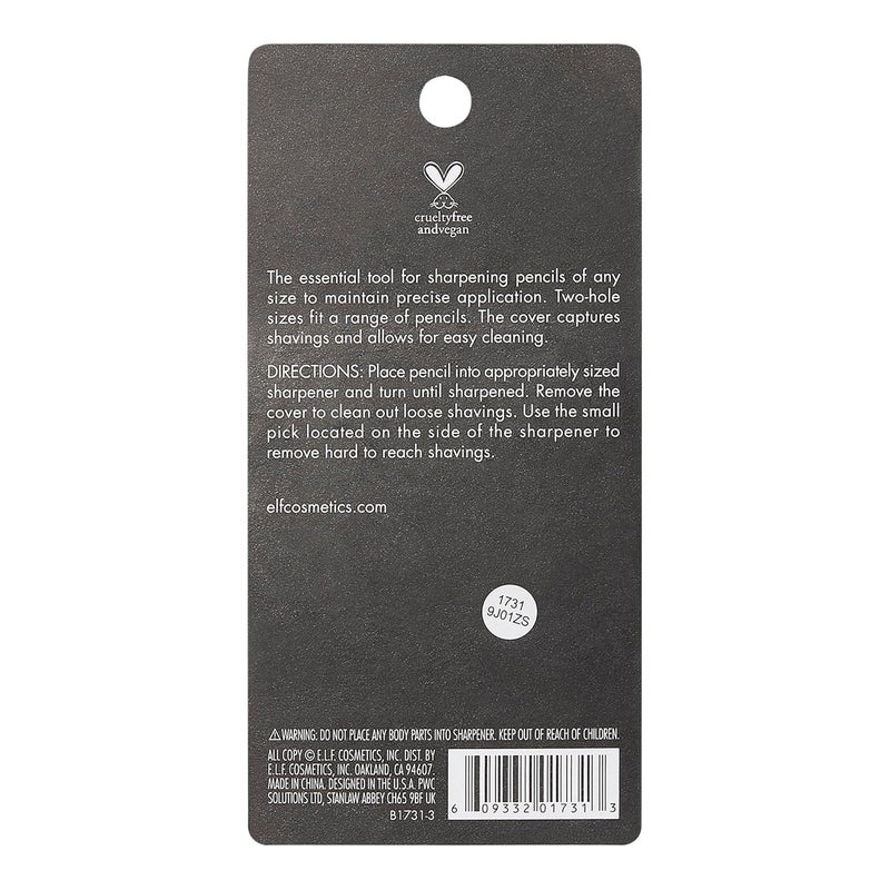 elf e.l.f., Dual-Pencil Sharpener, Convenient, Essential Tool, Sharpens, Easy to Clean, Travel-Friendly, Compact, Includes Bonus Small Sharpener - Image 4