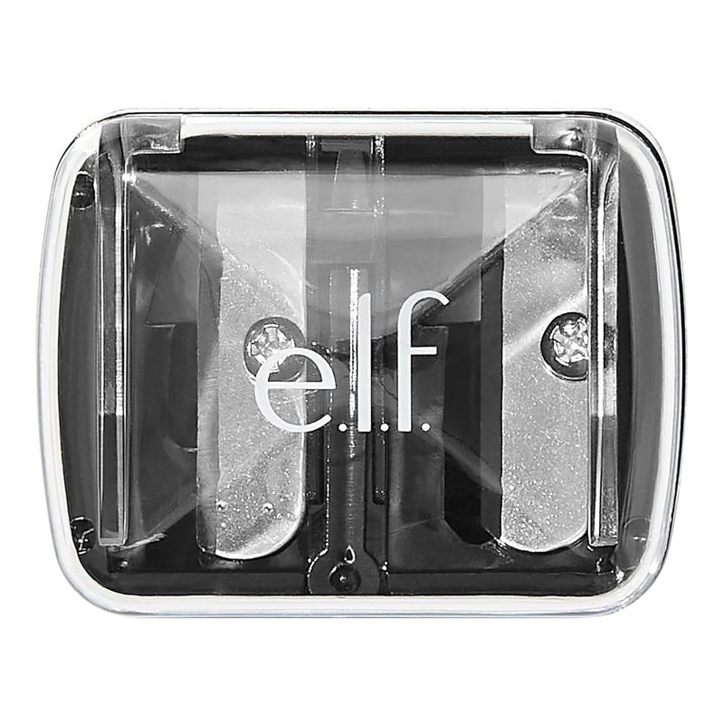 elf e.l.f., Dual-Pencil Sharpener, Convenient, Essential Tool, Sharpens, Easy to Clean, Travel-Friendly, Compact, Includes Bonus Small Sharpener - Image 1