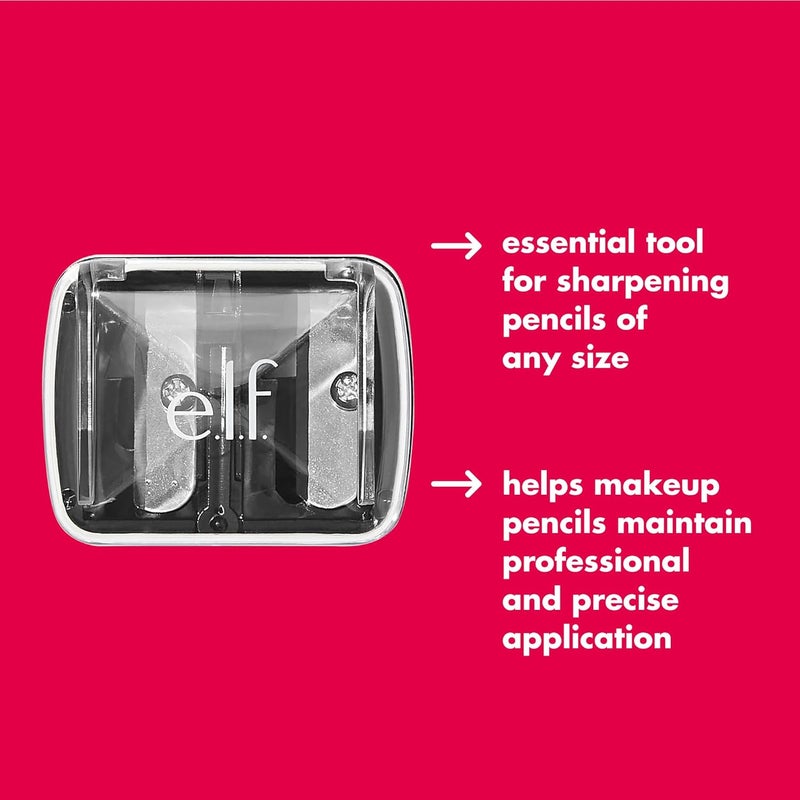 elf e.l.f., Dual-Pencil Sharpener, Convenient, Essential Tool, Sharpens, Easy to Clean, Travel-Friendly, Compact, Includes Bonus Small Sharpener - Image 5