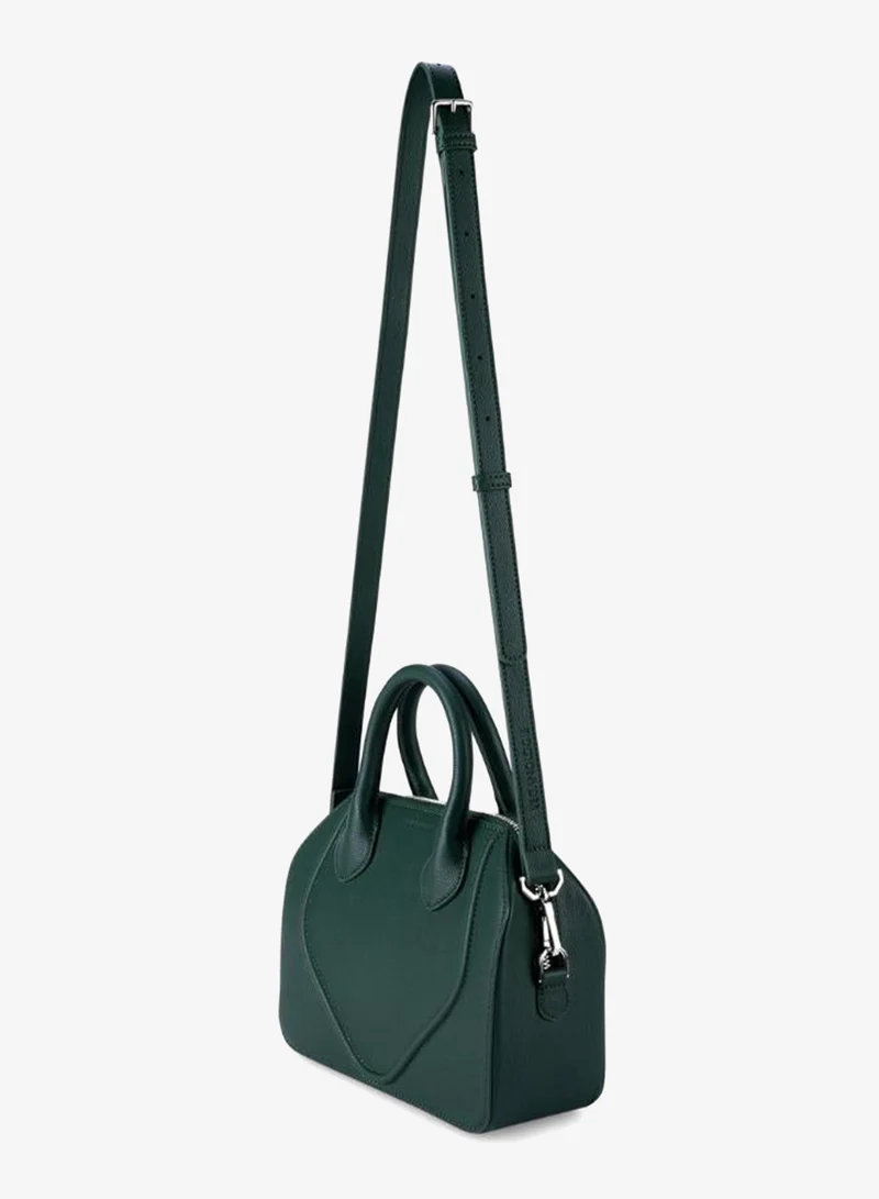 Veganologie  Gemma Crossbody Bag in Green in Silver Hardware Made from 2.5 Bamboo Stems for Women | Best Price UAE