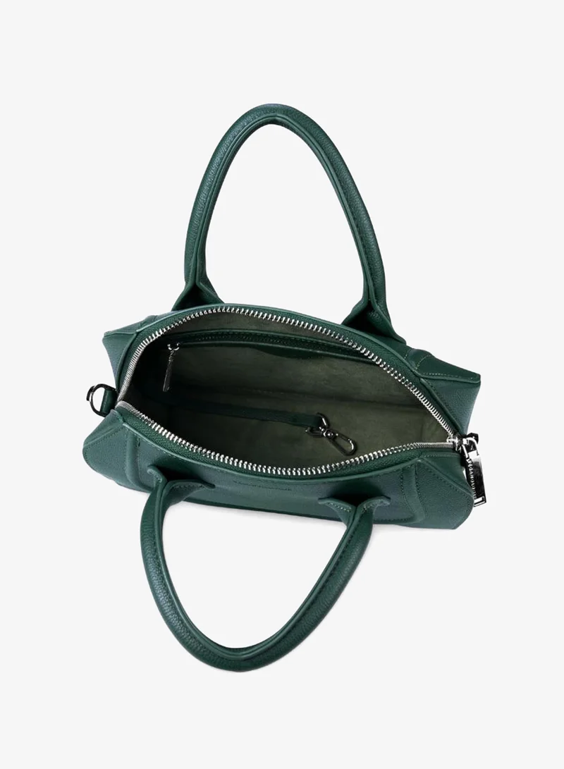 Veganologie  Gemma Crossbody Bag in Green in Silver Hardware Made from 2.5 Bamboo Stems for Women | Best Price UAE