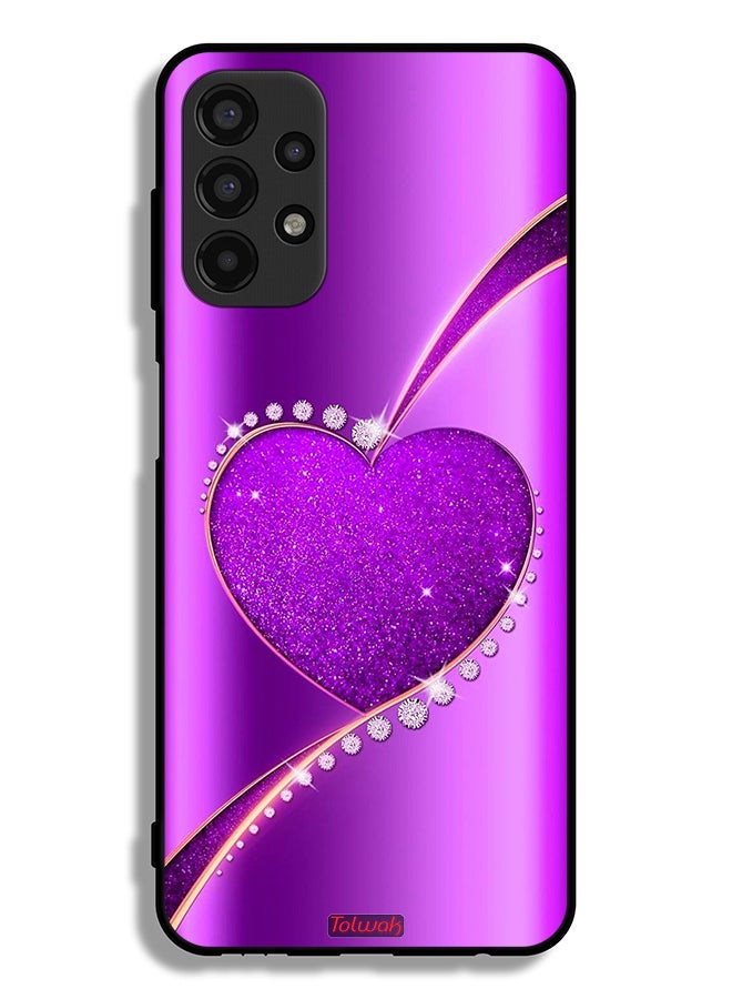 Tolwak Samsung Galaxy A13 4G Protective Case Cover Glitter Heart - Image 1