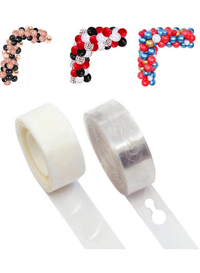 TOYXE Balloon Arch Garland Decorating Reusable Strip Dot Glue Tape (Pack of 2), White - Image 1