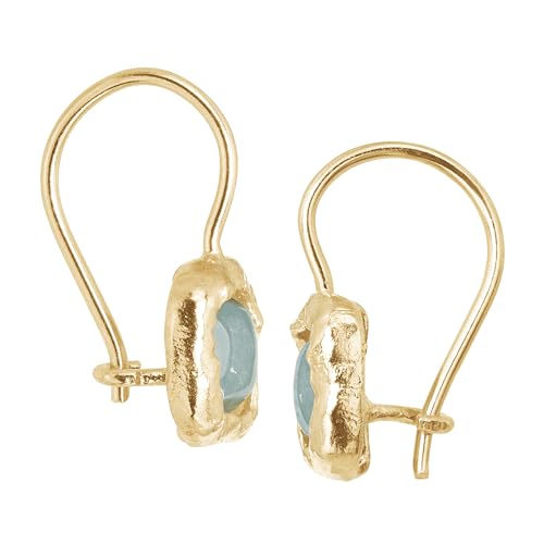 Silpada 'Mediterra' Natural Aquamarine Petite Drop Earrings in 14K Gold-Plated Sterling Silver - Image 3
