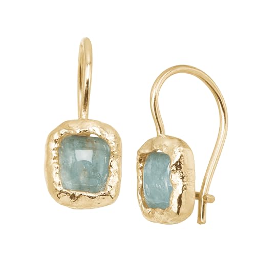 Silpada 'Mediterra' Natural Aquamarine Petite Drop Earrings in 14K Gold-Plated Sterling Silver - Image 1