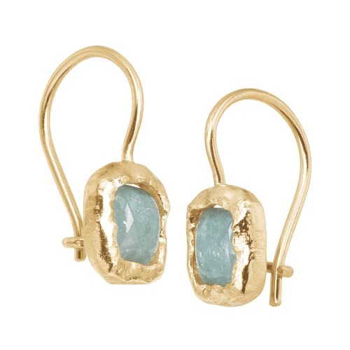 Silpada 'Mediterra' Natural Aquamarine Petite Drop Earrings in 14K Gold-Plated Sterling Silver - Image 2