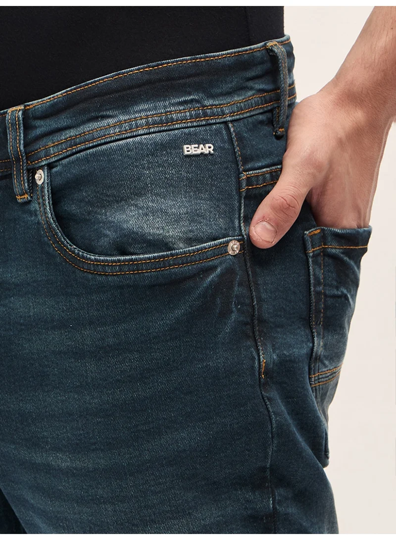 THE BEAR HOUSE  Men’s Classic Regular Fit Jeans for Casual & Everyday Wear | Comfortable Daily Wear Bottoms with Multiple Pockets | Stylish Regular Jeans for Office, Travel & Weekend Outings for Men | Best Price UAE