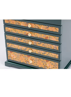 l'elefante Luxury Wooden Jewelry Box with 6 Drawers, Mirror & Velvet Lining – Elegant Traditional Design with Golden Paisley – Large Capacity Storage for Rings, Earrings, Necklaces, and Accessories – Ideal Gift for Women  - Image 5
