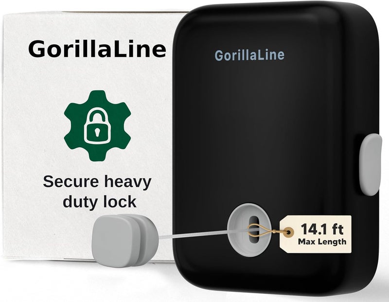 GorillaLine - Retractable Clothesline Indoor Outdoor Clothes Line - Heavy Duty Clothes Drying Laundry Line - Wall Mounted Drying Rack - Air Dry Clothing - Image 1