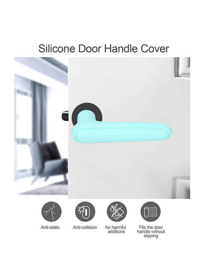 Zerodis Silicone Door Handle Cover, Child Safety Door Knob Protector Anti‑Collision Anti‑Static Doorknob Protective Sleeve for Baby Boys Girls(Green) - Image 2
