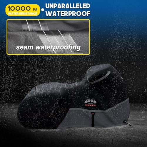 Rosefray Motorcycle Cover 600D Waterproof for Touring Models Harley Davidson Nightster,Sportster, Fat Boy Indoor & Outdoor Storage Black - Image 3