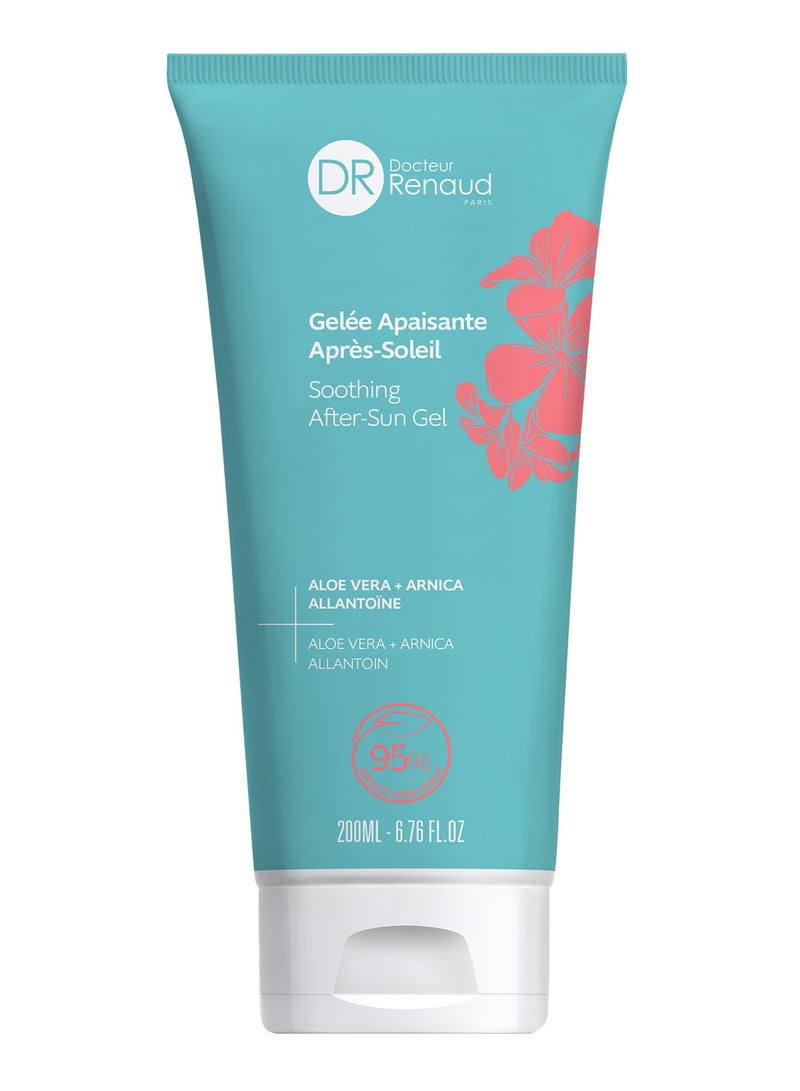 Docteur RENAUD After Sun Soothing Jelly, Calming Treatment for Sun-Exposed Skin with Allantoin, Aloe Vera, and Arnica for Instant Freshness, Soothing Comfort, and a Refreshing Summer Scent, Ideal For All Skin Types, 200 ml - Image 1