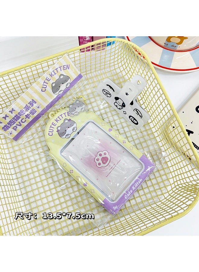 NIBEMINENT 1 - Piece Idea Kpop Photo Card Holder Pendant Key Chain ID Badge Holder ID Card Holder Photo Card Protector for School ID Office ID Access Card for Women Girls - Image 1