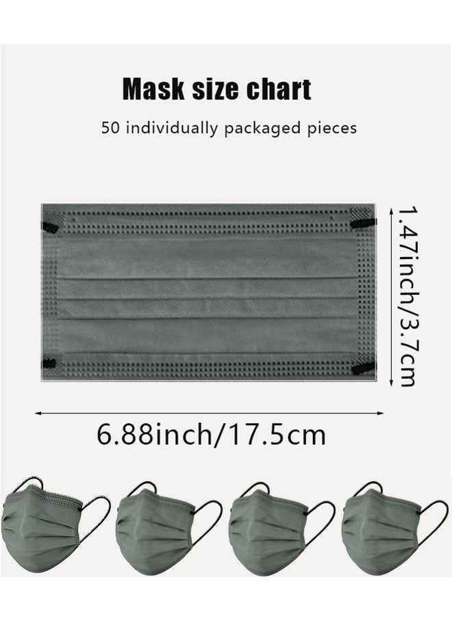 50 Disposable Masks, Individually Packaged, With Adjustable Nose Clips and Comfortable Flat Ear Loops, Suitable for Daily Protection - Image 2