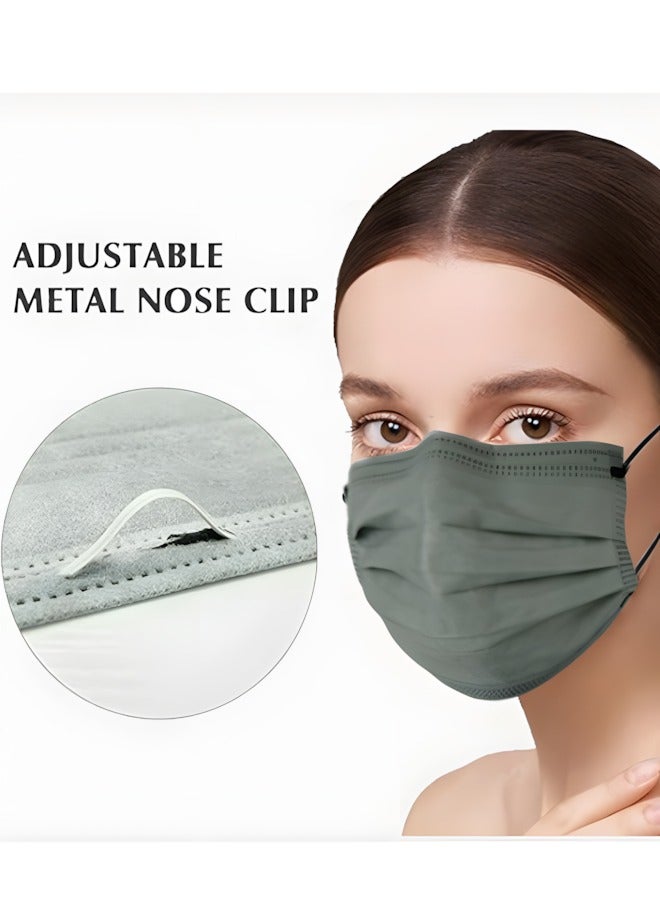 50 Disposable Masks, Individually Packaged, With Adjustable Nose Clips and Comfortable Flat Ear Loops, Suitable for Daily Protection - Image 4