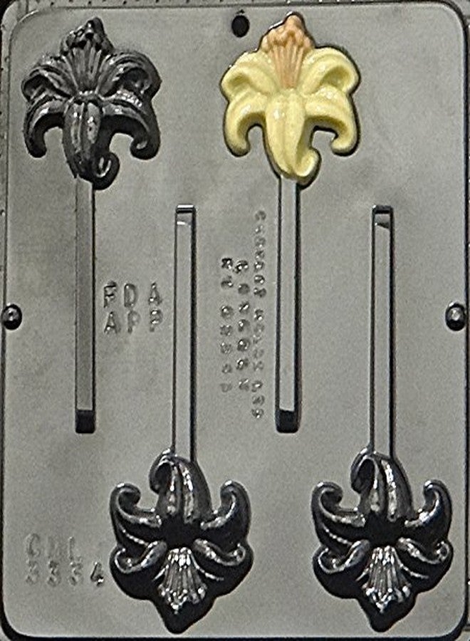 Lollipops Day Lily Lollipop Chocolate Candy Mold 3334 with 4 Cavities, Each Piece Approximately 2.5" x 2.5" - Image 5