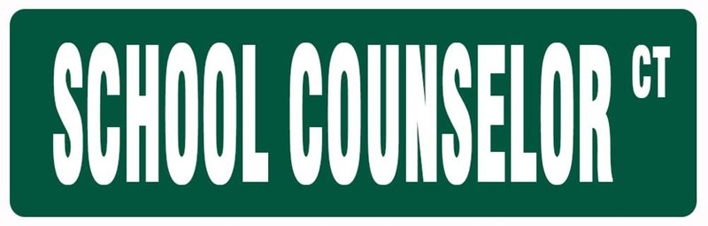 Lilyanaen New Plastic Road Sign Great SCHOOL COUNSELOR Street Sign counseling psychology for Outdoor  Indoor 3x9 Inch 